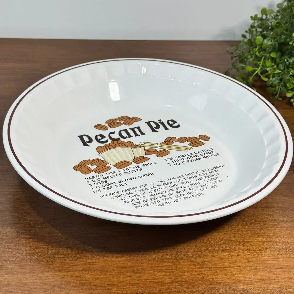 Pecan Pie Plate Recipe Baking Baker Deep Dish Japan 10.75